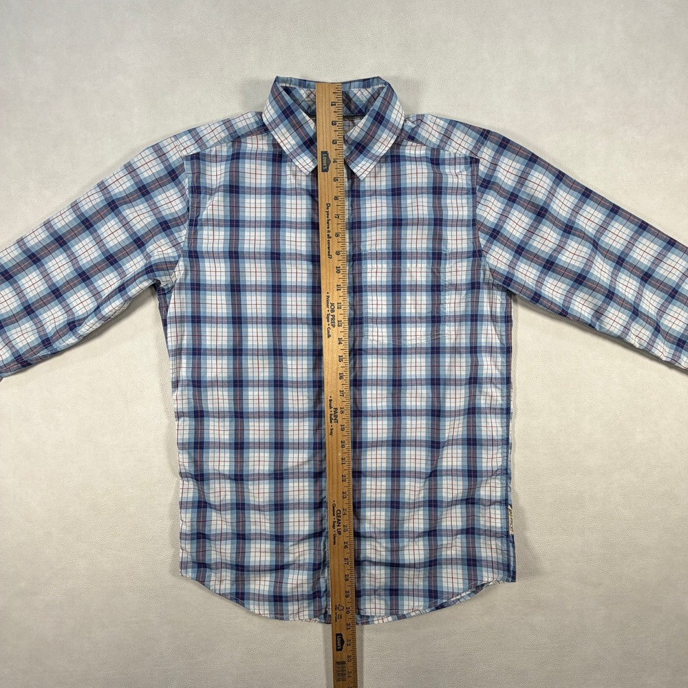 ExOfficio Insect Shield Mens Small Blue Plaid Long Sleeve Button Down Shirt - Picture 4 of 11